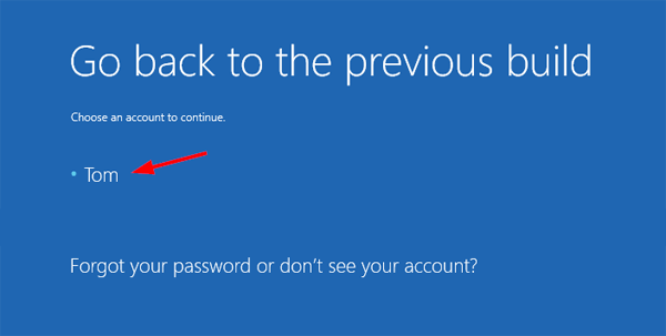 Revert Windows 10 Updates by Going Back to Previous Build Password