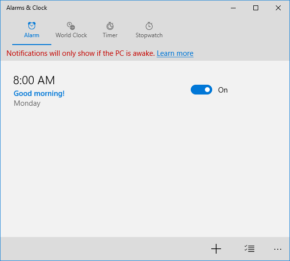 How to Set Up An Alarm in Windows 10 Password Recovery