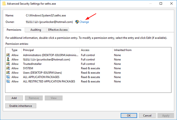 How to Change File Ownership Back to TrustedInstaller in Windows 10