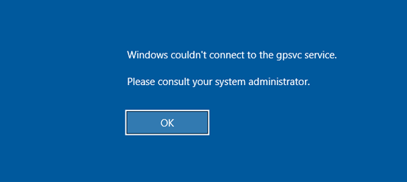 Fix Windows Couldn’t connect to the Group Policy Client Service