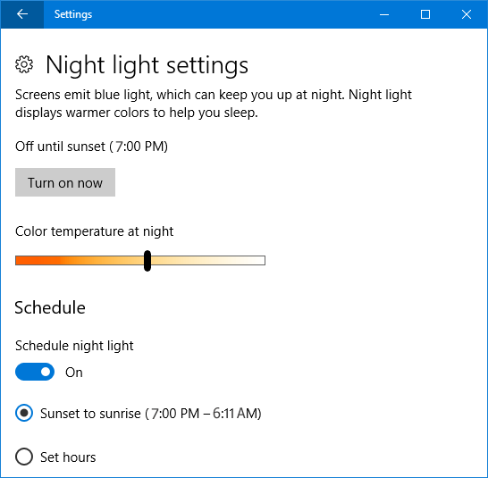 How To Enable or Disable Night Light in Windows 10 Password Recovery