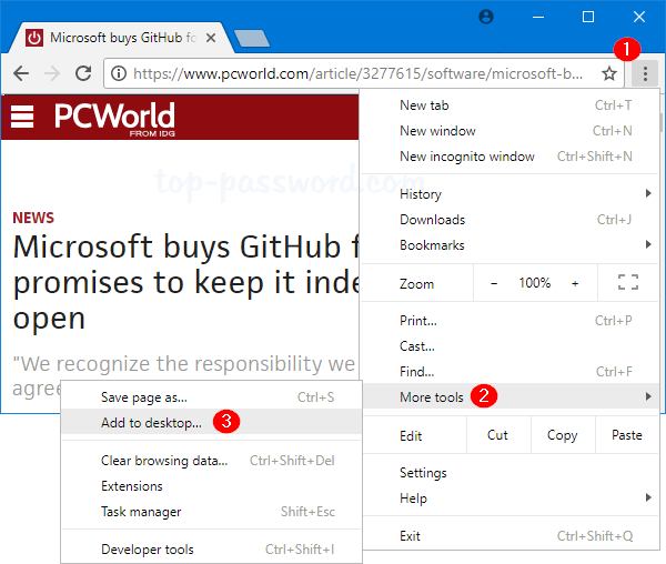 How to Pin a site to Windows 10 Taskbar Password Recovery