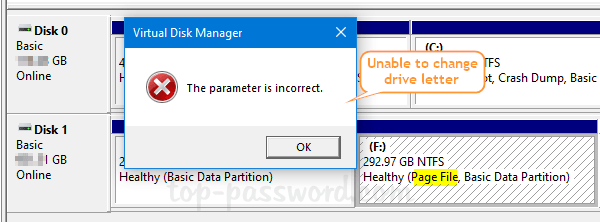 The Parameter Is Incorrect Change Drive Letter Password Recovery