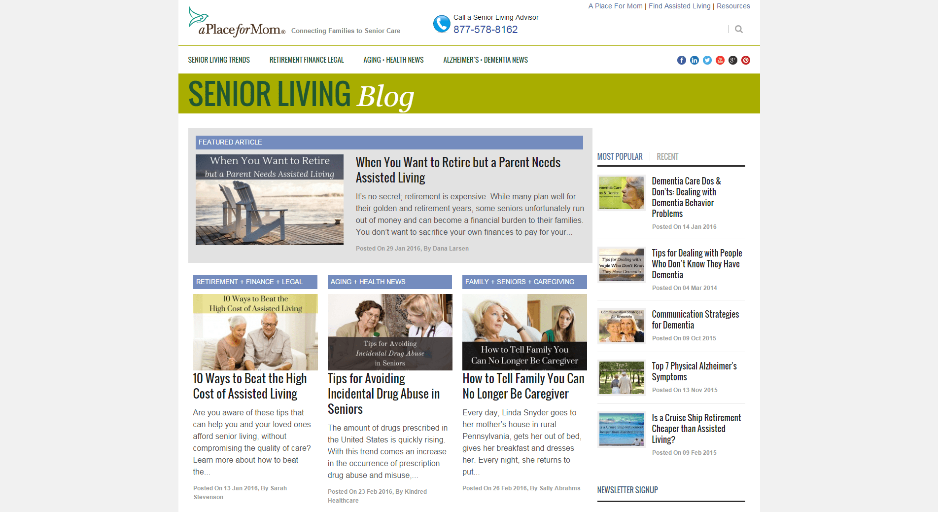The Top Senior Living sites and Blogs Product Reviews and Ratings
