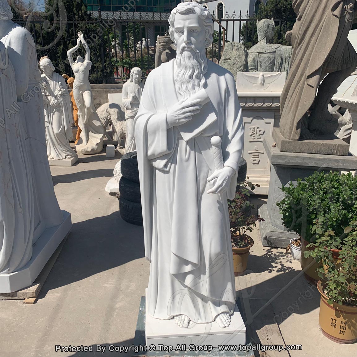 China Religious marble Saint Statues TARS036 Manufacturer and Supplier