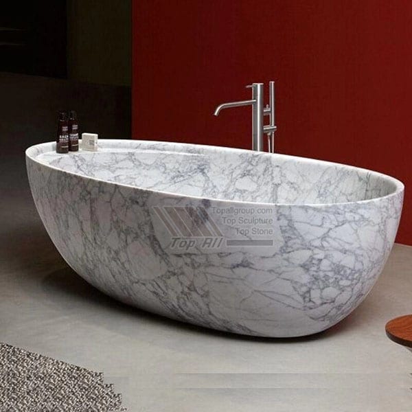 China Nature Carrara White Marble Bathtub TABT001 Manufacturer and