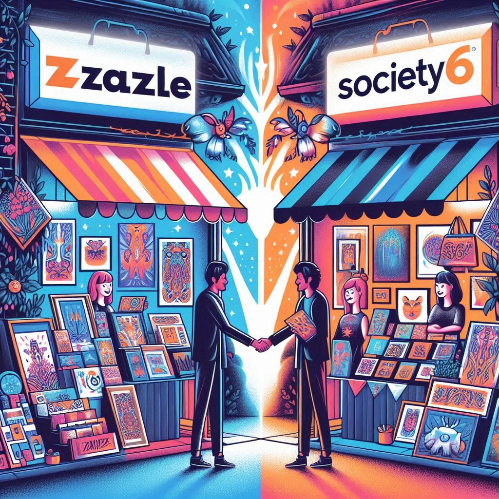 Zazzle vs Society6 Where to Sell and Buy Art Prints and Merch