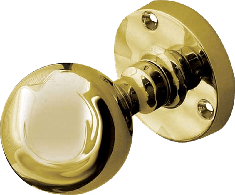 JV48 Architectural Quality Polished Brass Ball Door Knob Set