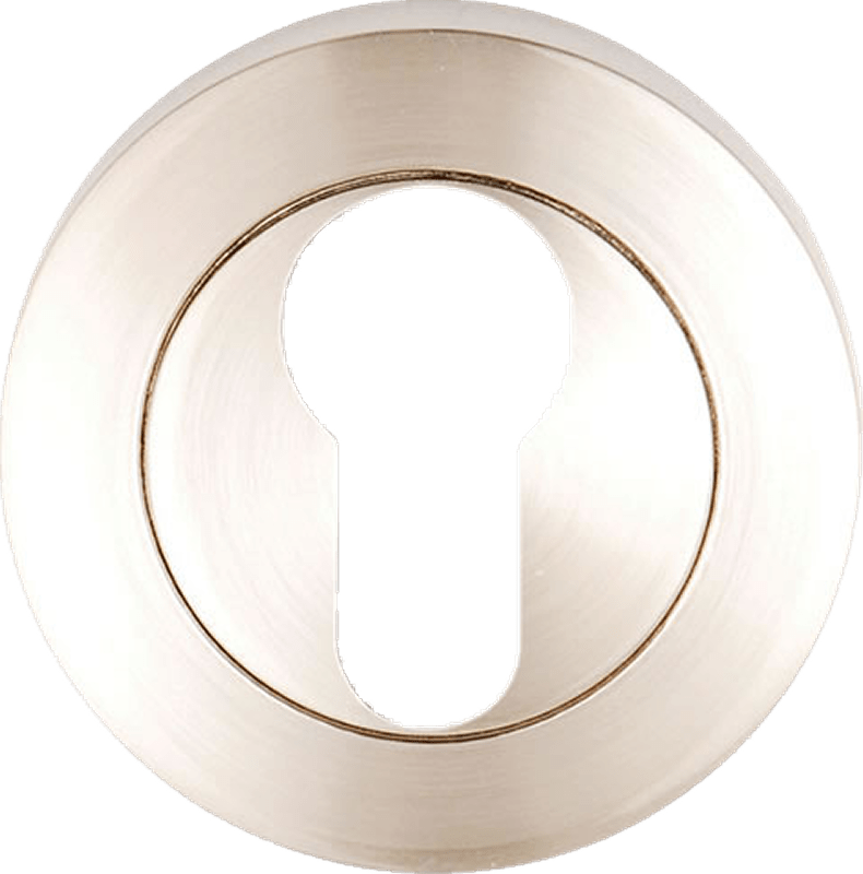 Euro Profile Cylinder Lock Escutcheon Satin Nickel