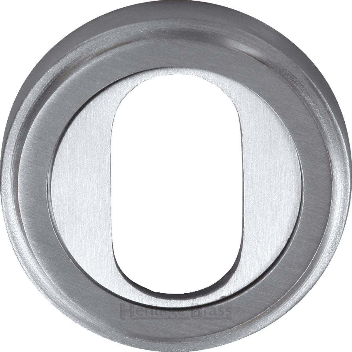 50mm Oval Profile Cylinder Lock Escutcheon Satin Chrome