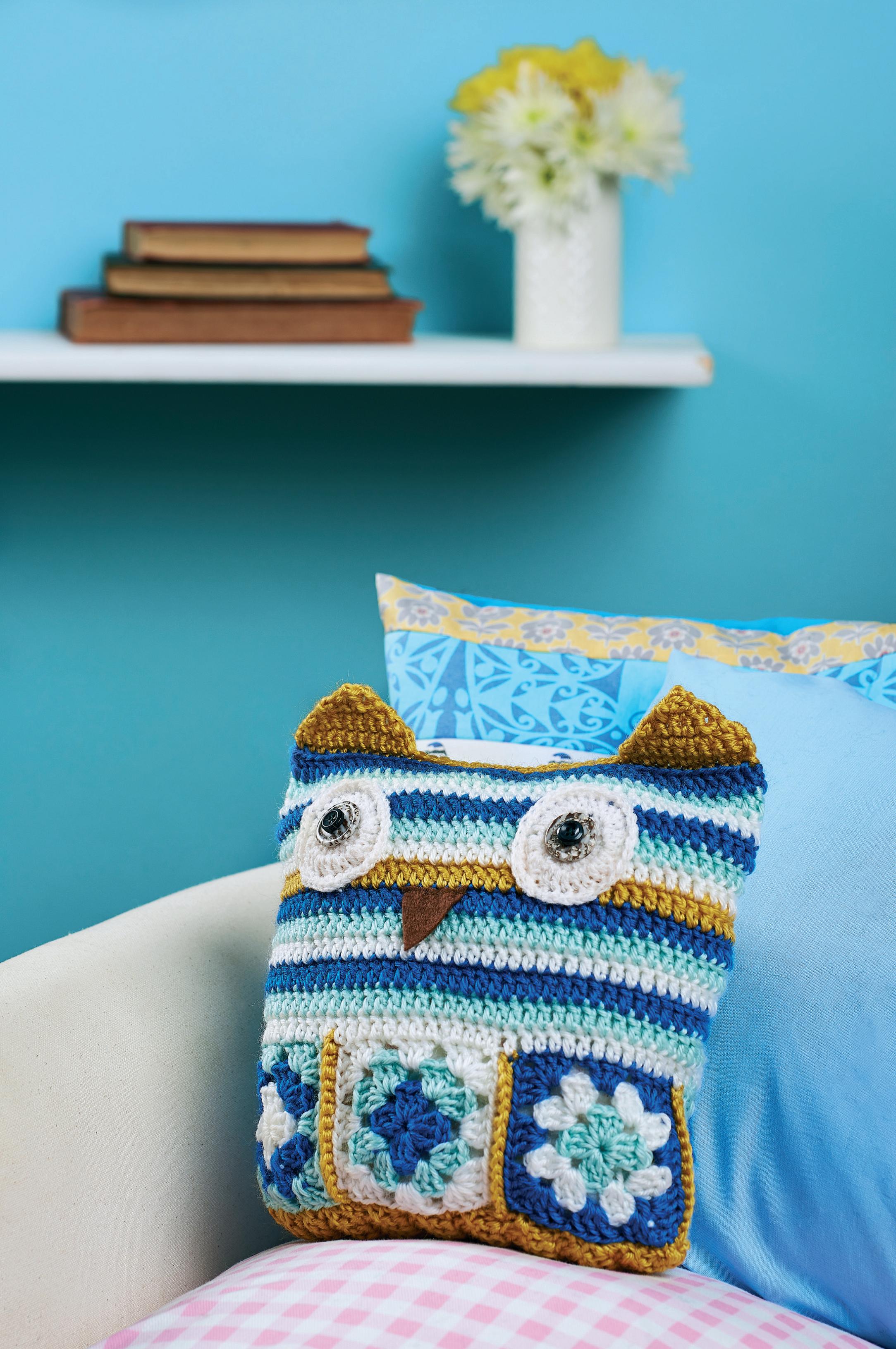 Crochet owl cushion Crochet Pattern