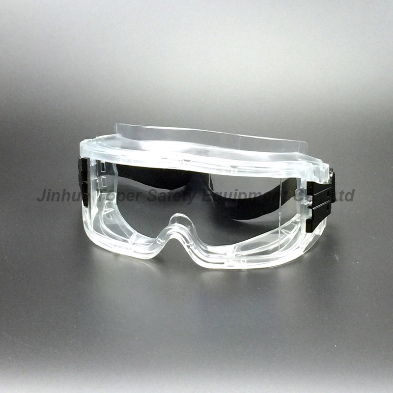 Panoramic splashresistant safety goggles