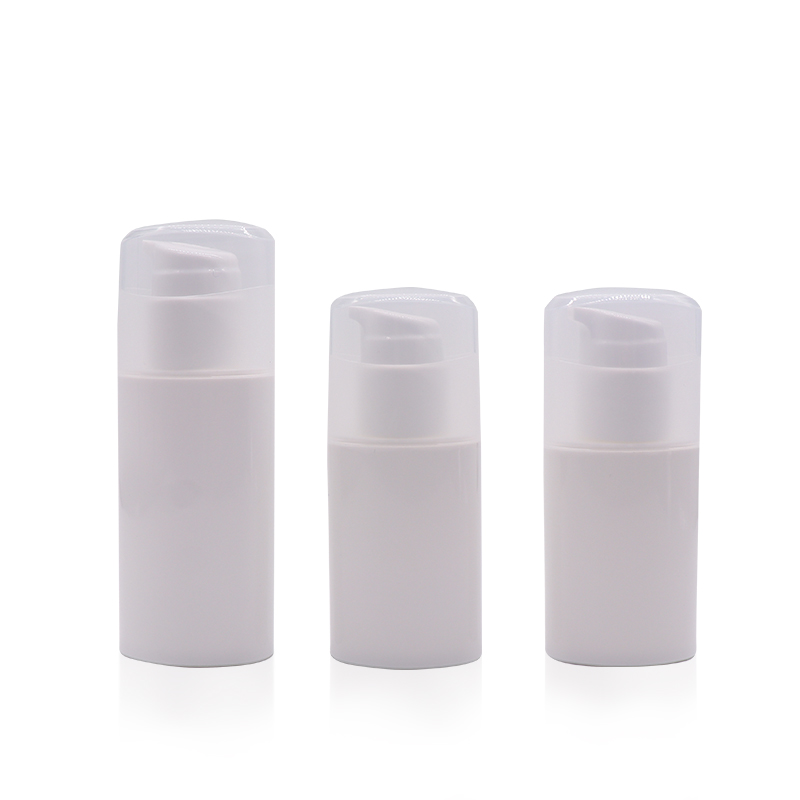 China PA85 White Oval PP PCR Material Airless Bottle Matte Surface