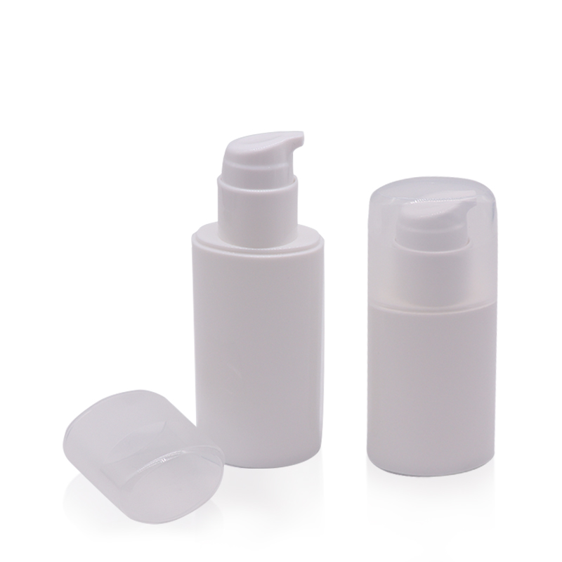 China PA85 White Oval PP PCR Material Airless Bottle Matte Surface