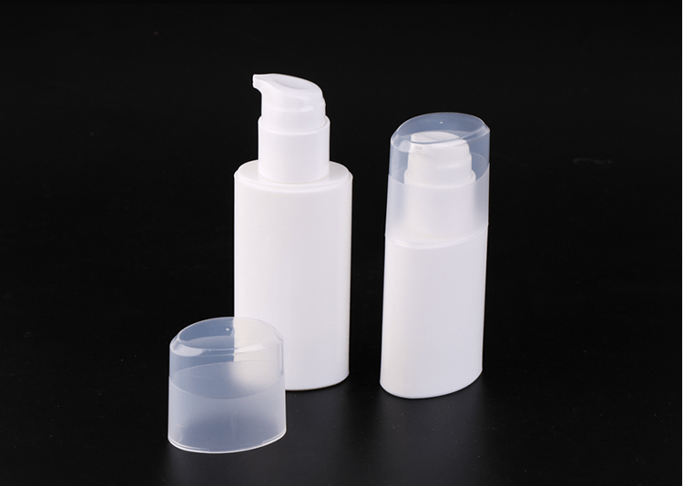 China PA85 White Oval PP PCR Material Airless Bottle Matte Surface