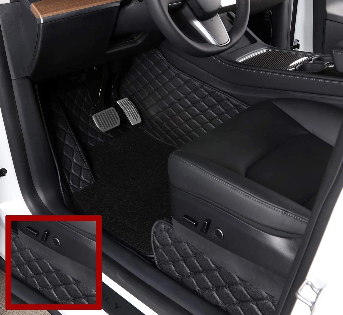 Topfit Tesla 2021 Model Y Floor Mats AllProtection Waterproof(Black