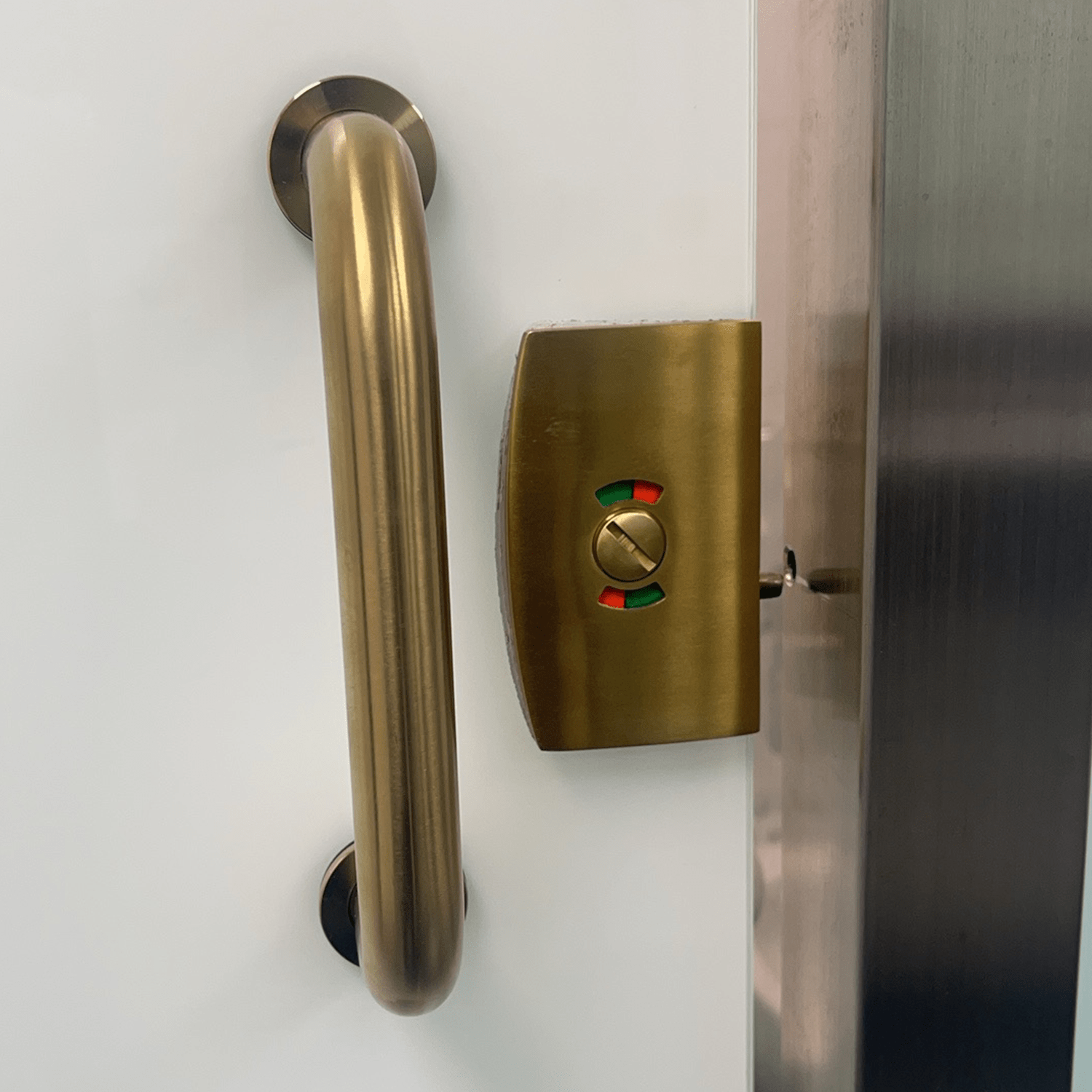 (QL4002_) Stainless Steel Wall to Glass Shower Door Lock For 3/8” 1/