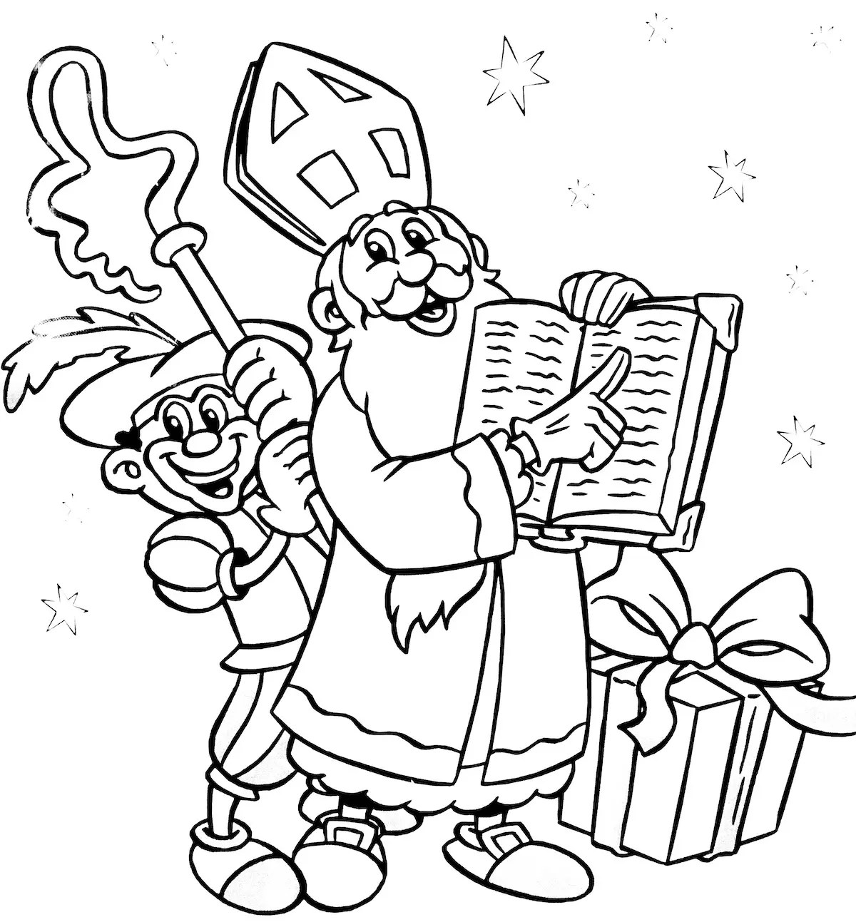 Blije Sint Piet Topkleurplaat Nl
