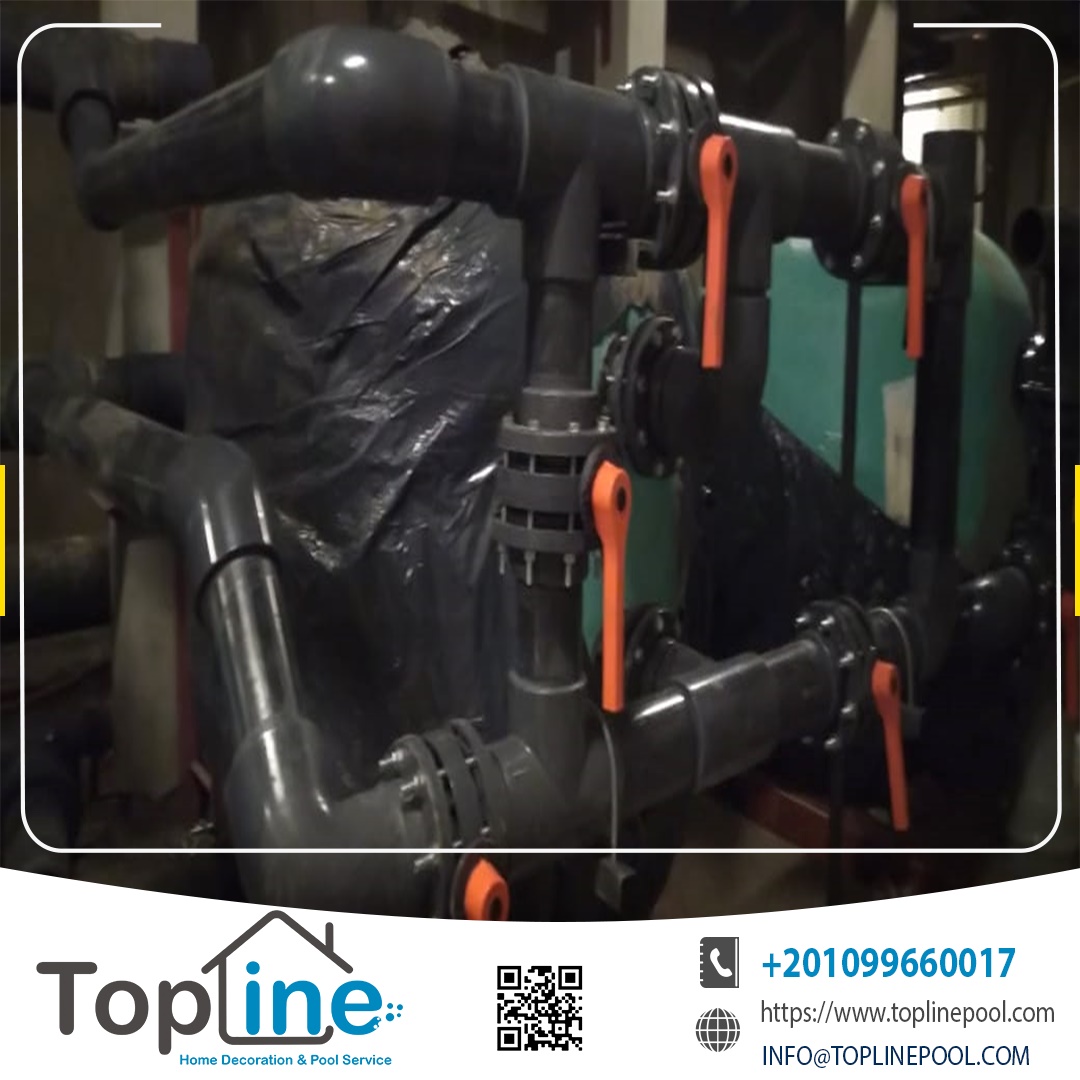 مشروع رفع كفاءة حمام السباحة الغطس بجامعة المنوفية Top Line pool and