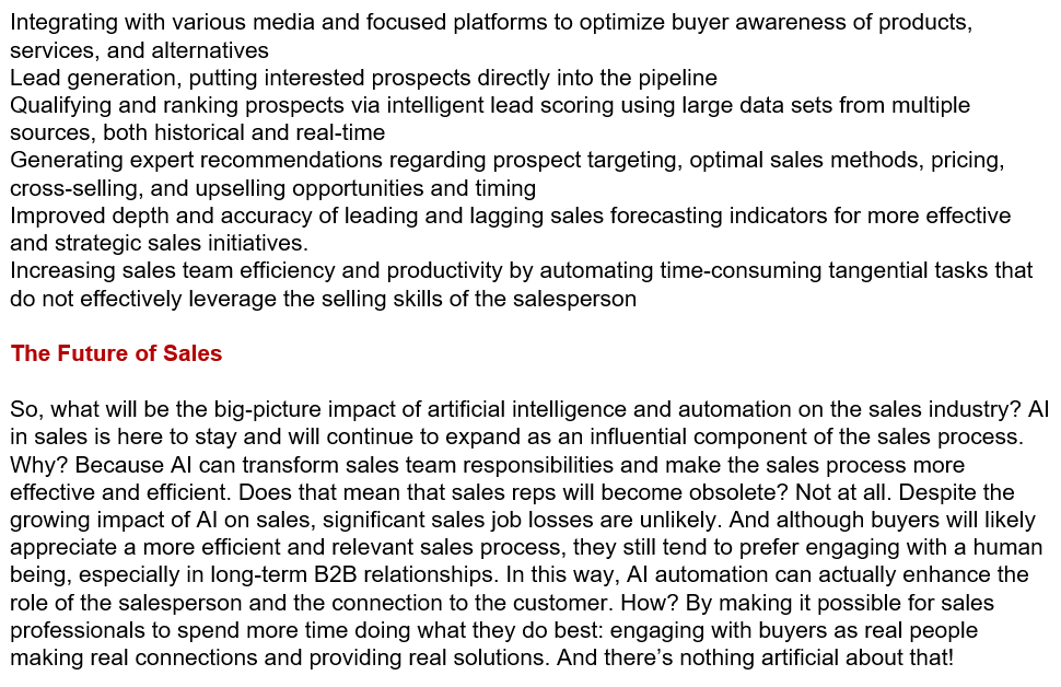 How AI is Changing the Future of Sales June 2022 Newsletter Top