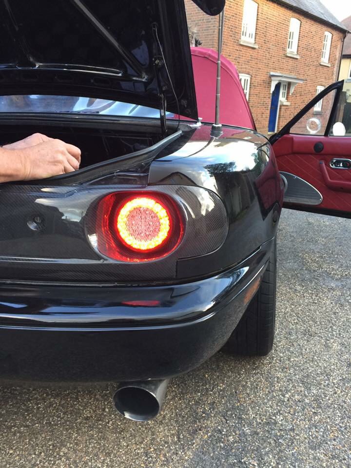 CarbonMiata GV Style Tail Lights Rear Panel for NA Mazda Miata MX5