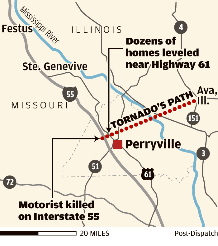 Perryville tornado had winds up to 165 mph, meteorologists say Tornado Oracle