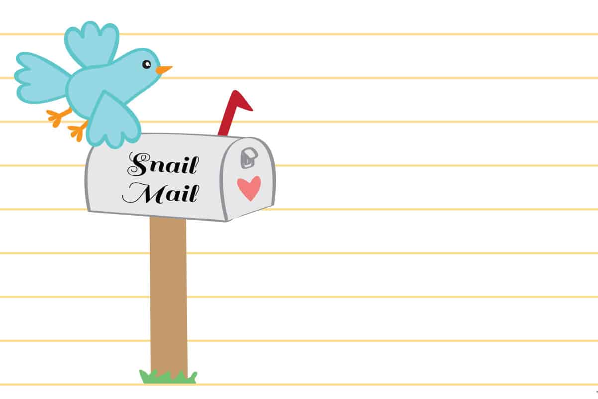 Snail Mail Letter Writing Stationery Set Printable for LWA tortagialla