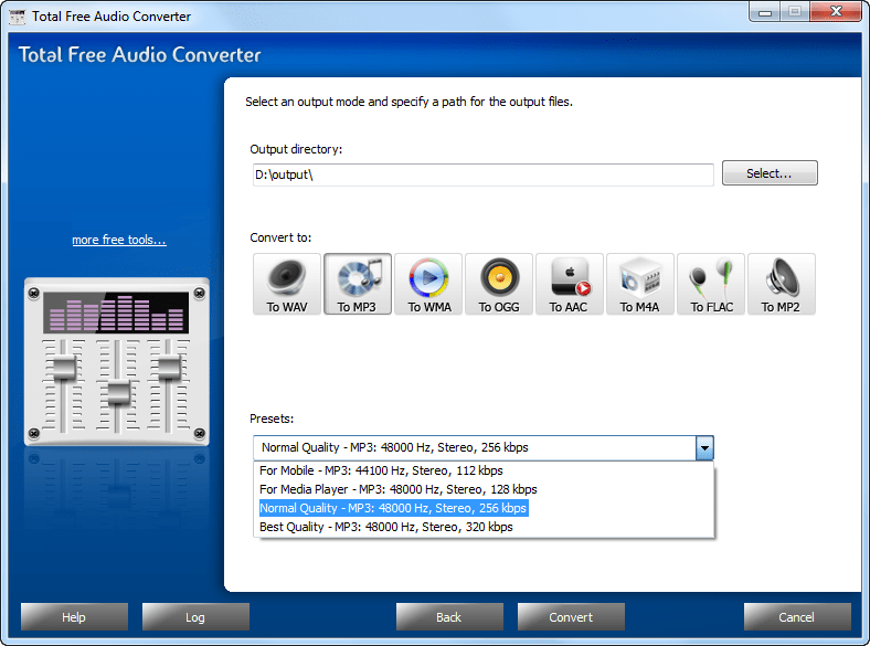Total Free Audio Converter Free Sound Converter Software Screenshots