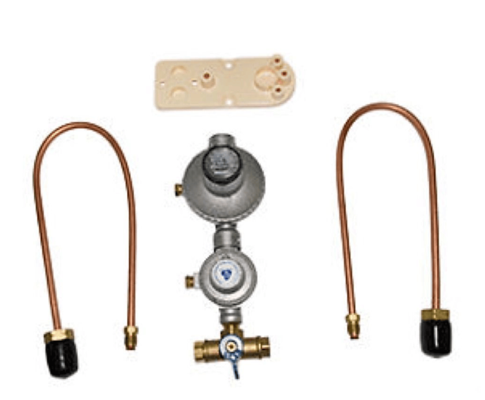 CAVAGNA LPG DUAL REGULATOR KIT UP TO 250MJ/h COPPER PIGTAILS & MANUAL