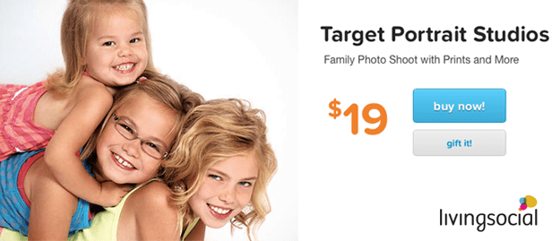 Living Social Target Portrait Studios Voucher Only 19