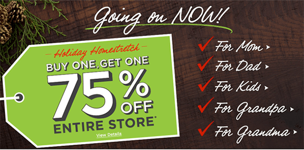 Things Remembered Holiday Sale Buy One, Get One 75 Off Sitewide