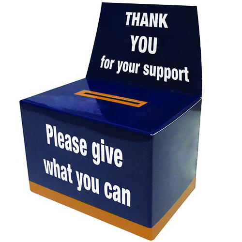 Flat Pack Charity Collection Boxes Parties and Outdoor Events