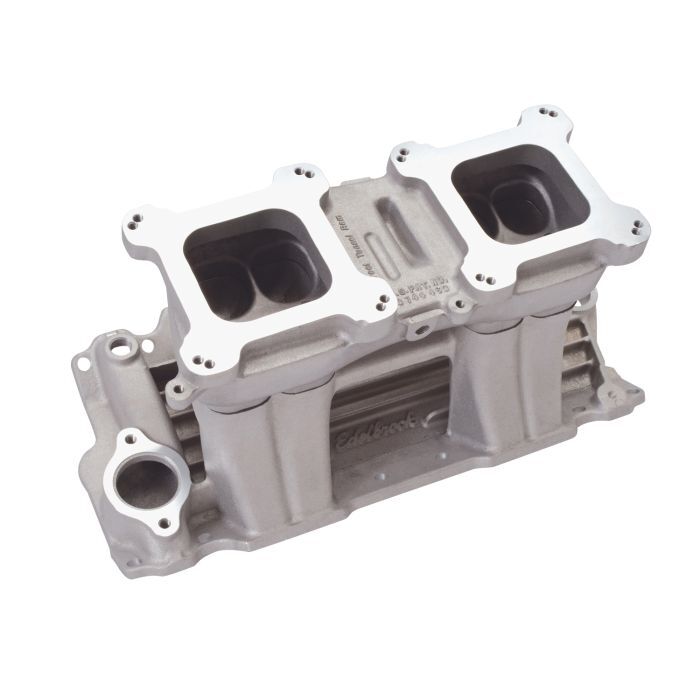 Intake Manifold Tunnel Ram Dual Carby Inlet, Small Block Chevy 350