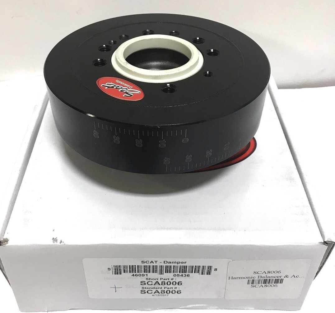 SCAT SCA8006 Harmonic Balancer, Ford Windsor SBF, 302W 351W, EXTERNAL