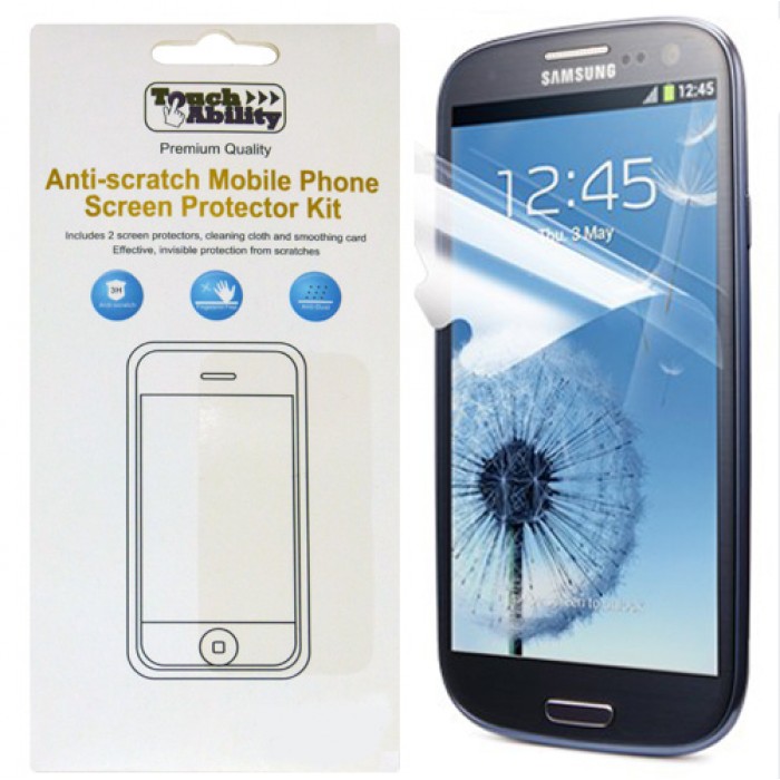 Galaxy S3 Antiscratch Screen Protector Kit