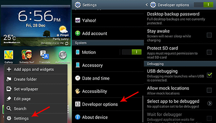 usb debugging android 4.1