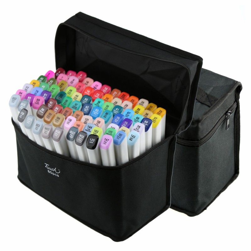 TouchNew T7 Sketch Markers 60 Color Student Set