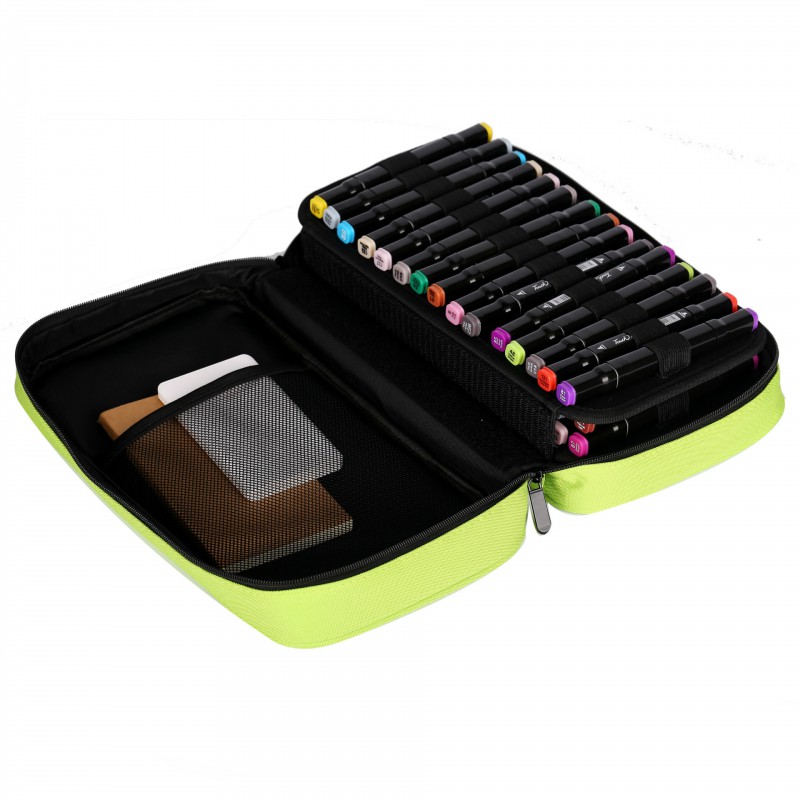 Marker Pen Case 40/60 Slots Holder with Carring Handle for Primascolor
