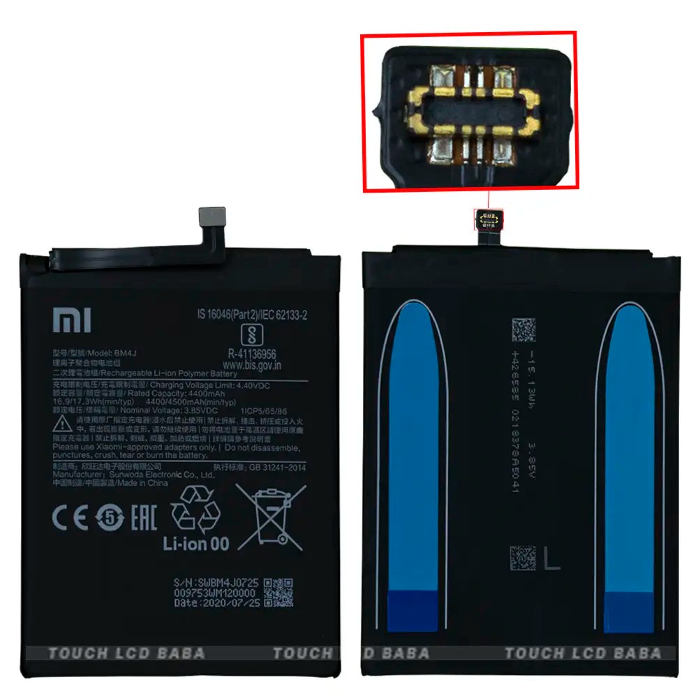 Redmi Note 8 Pro Battery Replacement BM4J 100 Original Touch LCD Baba