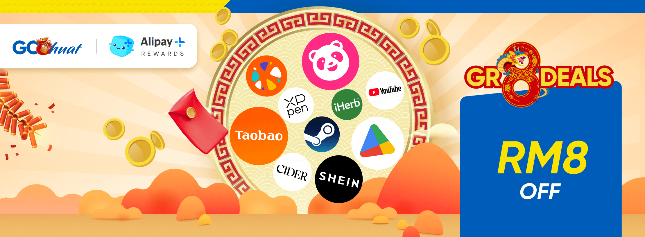 Alipay+ x GOhuat Campaign RM8 OFF Touch 'n Go