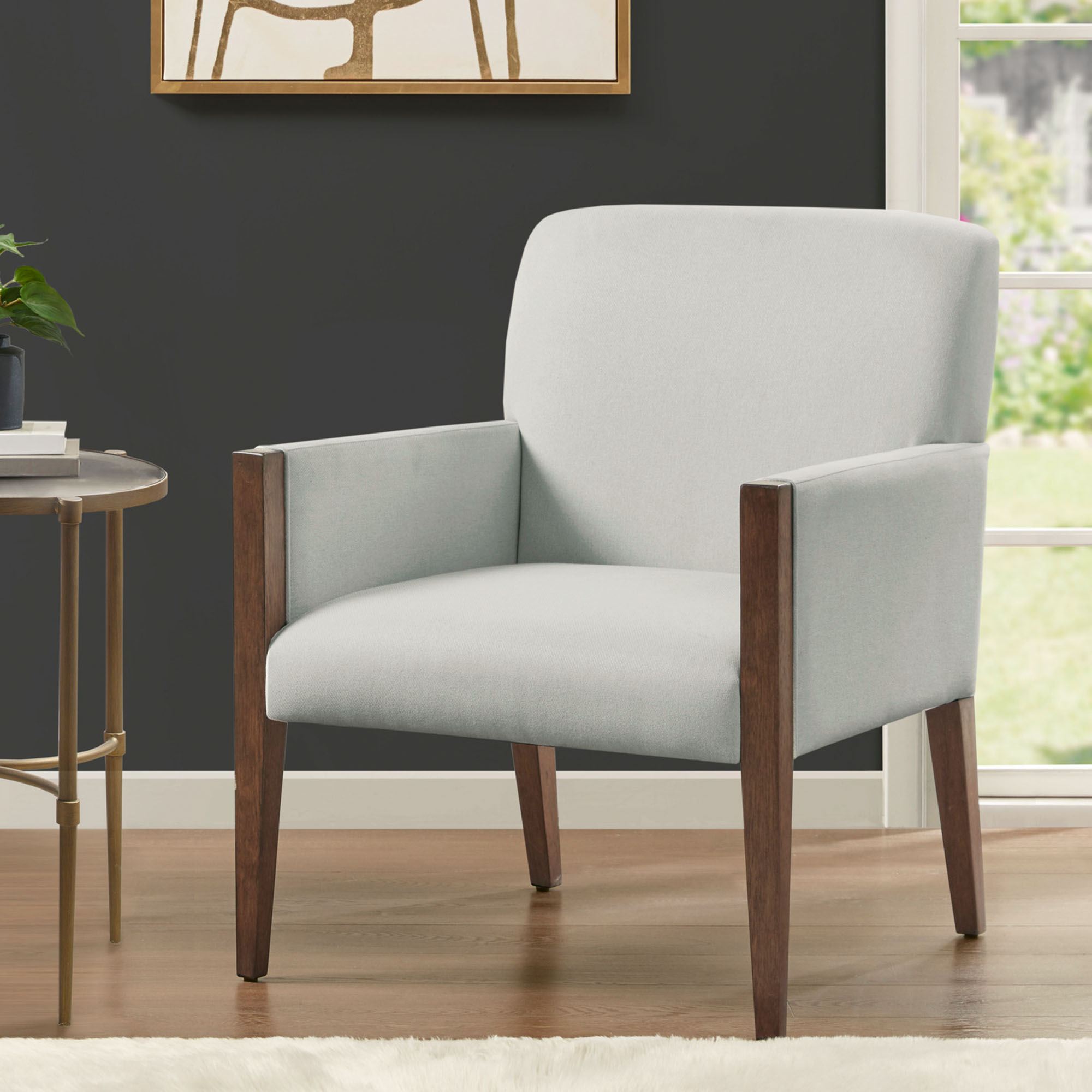Oak Hill Ivory Upholstered Accent Chair from the Martha Stewart Collection