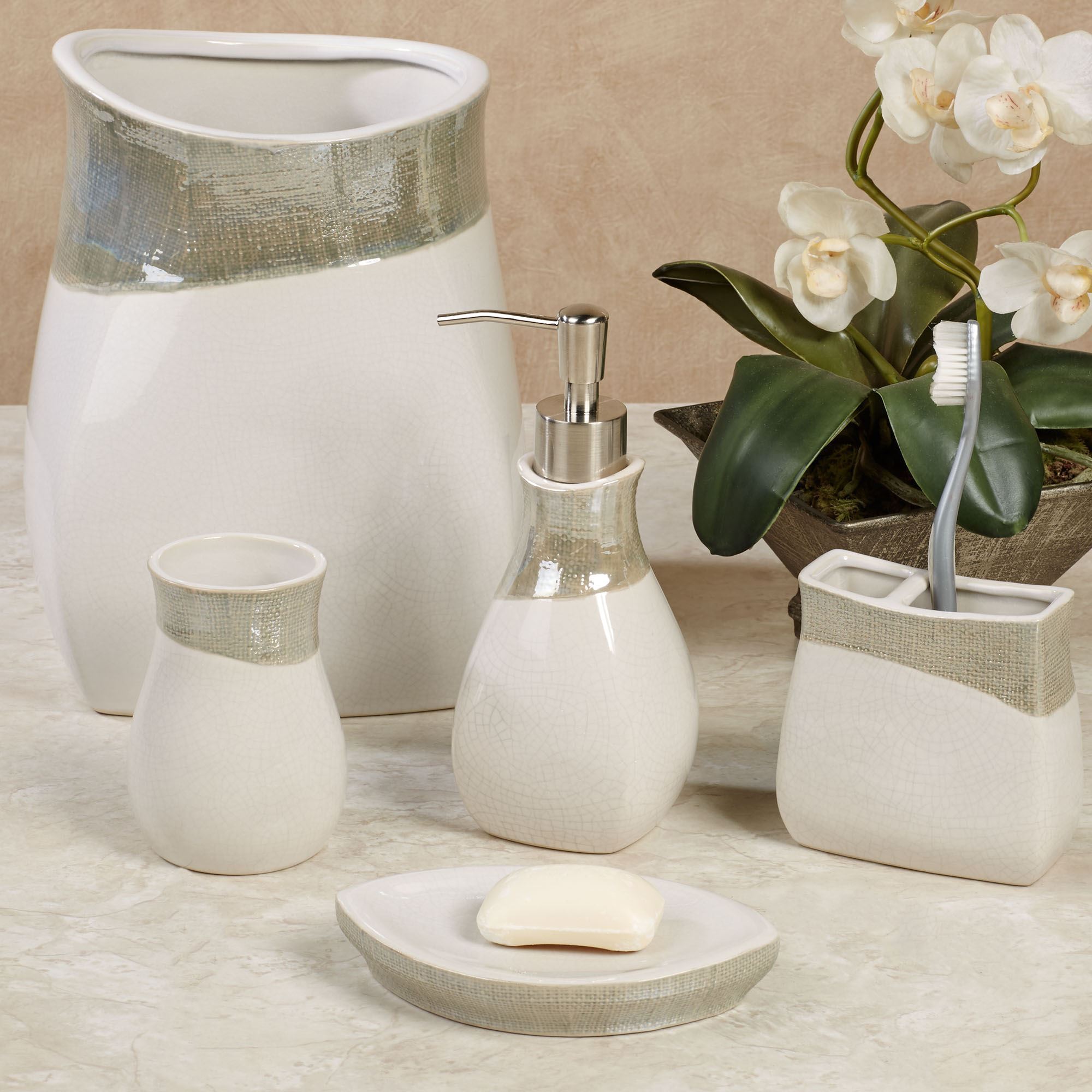 South Hampton Stoneware Bath Accessories