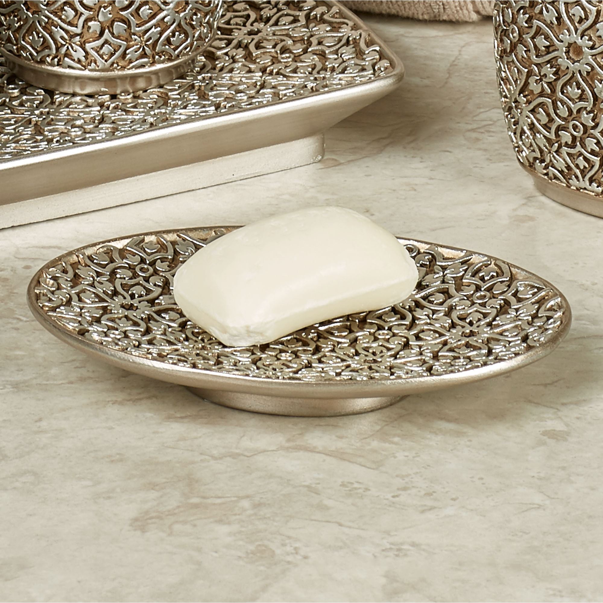 Jag Antique Gold and Silver Bath Accessories