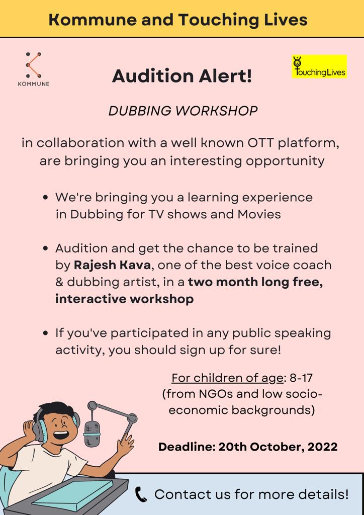 Voice Artist Touching Lives