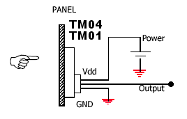 Basic wiring diagrams of capacitive touch sensors
