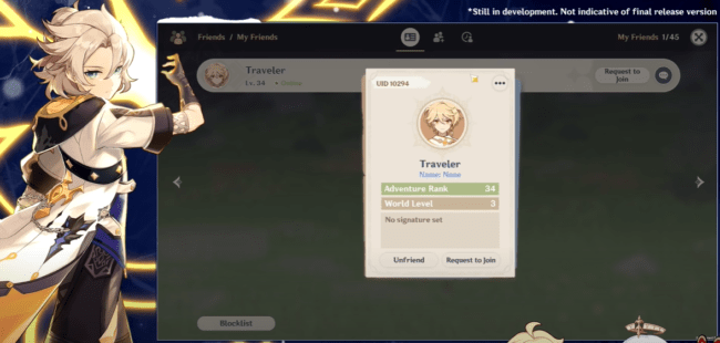 Genshin Impact 1.2 How To Set A Nickname For Your Friends Touch, Tap