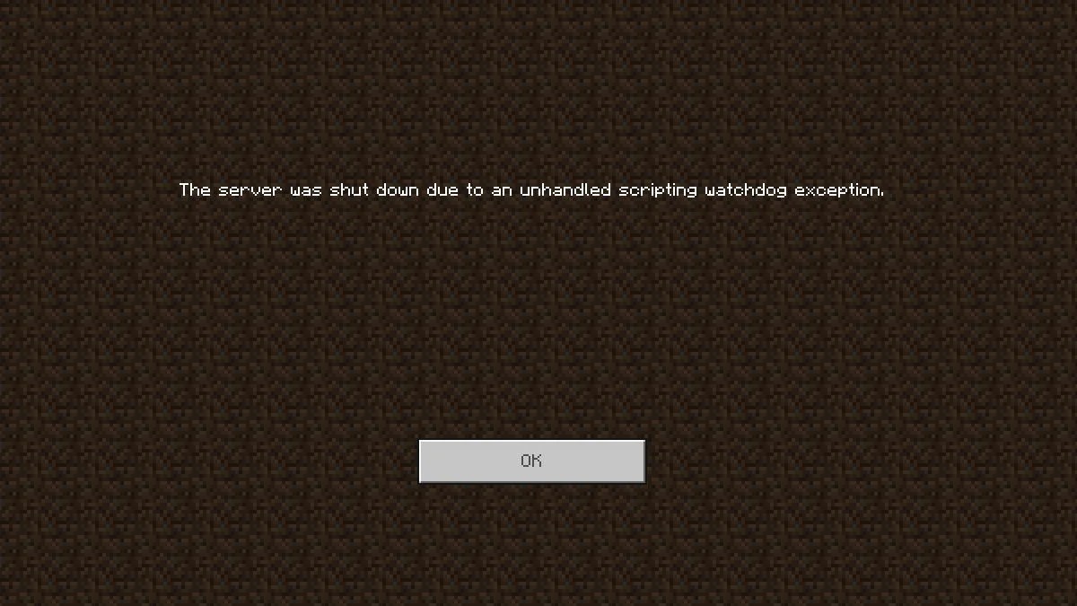 Minecraft How to Fix “Server was shut down due to unhandled scripting
