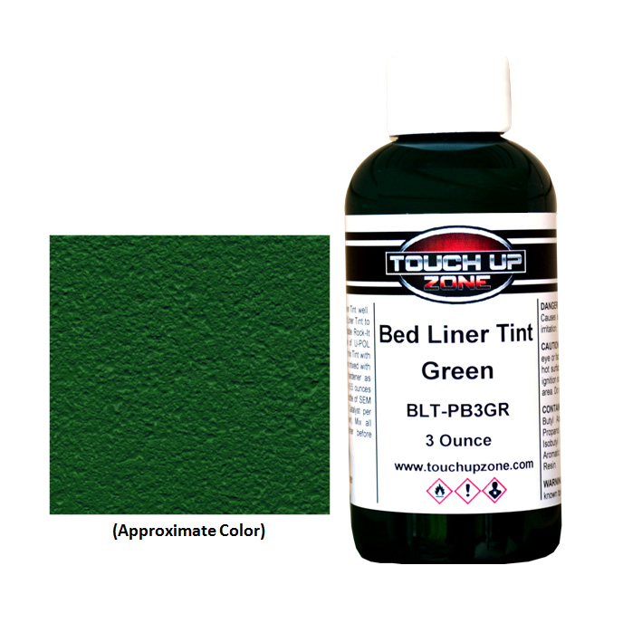 Green Bed Liner Tint (3 Ounce Bottle) Touch Up Zone