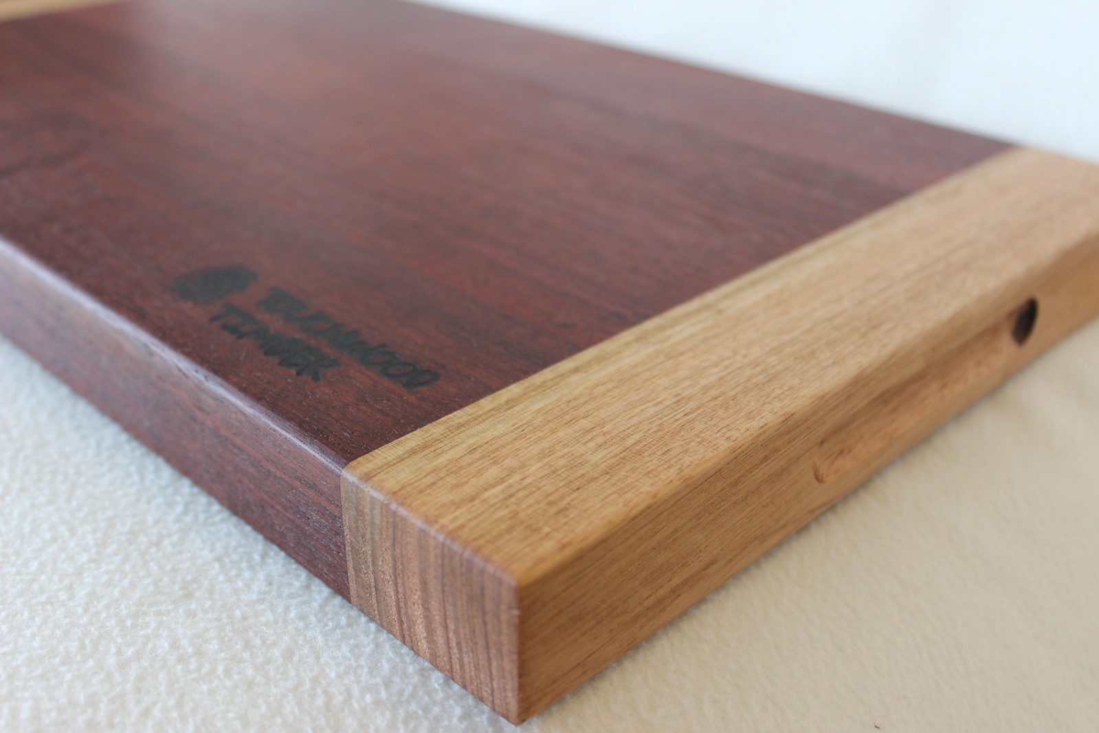 Jarrah Long Chopping Board with Hole