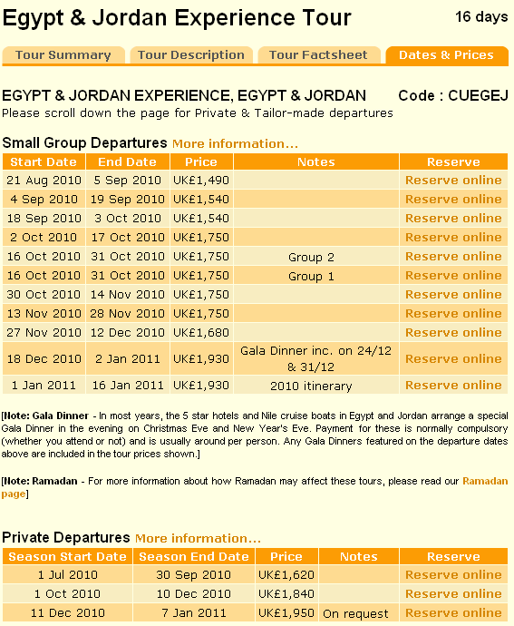 Tailor made tours with TourCMS